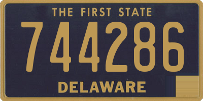 DE license plate 744286