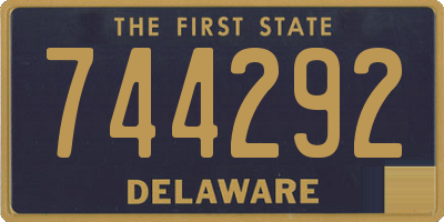 DE license plate 744292