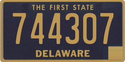 DE license plate 744307
