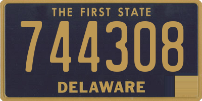 DE license plate 744308