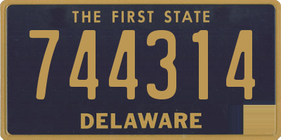 DE license plate 744314