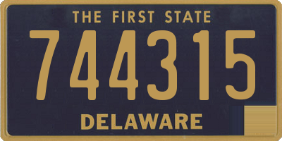 DE license plate 744315