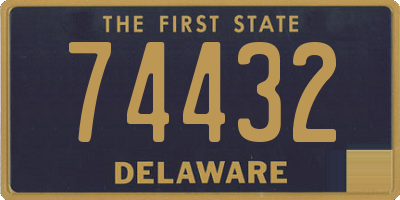 DE license plate 74432