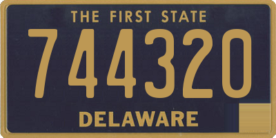 DE license plate 744320