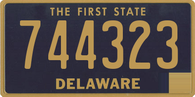 DE license plate 744323