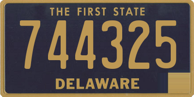 DE license plate 744325