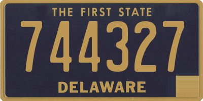 DE license plate 744327