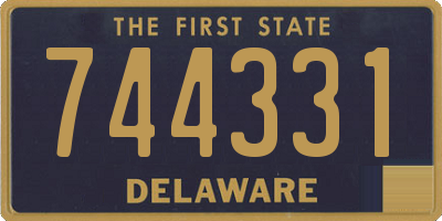 DE license plate 744331