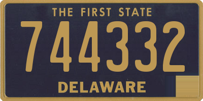 DE license plate 744332