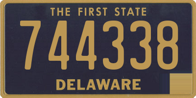 DE license plate 744338