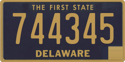 DE license plate 744345