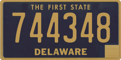 DE license plate 744348