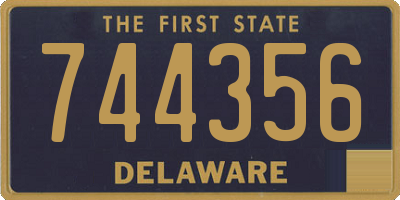 DE license plate 744356