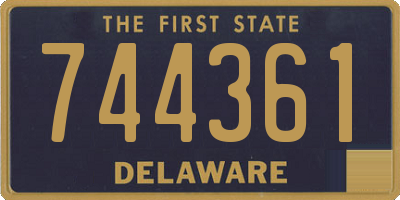 DE license plate 744361