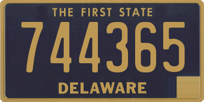 DE license plate 744365