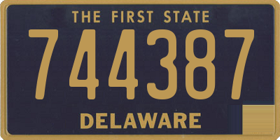 DE license plate 744387