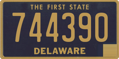 DE license plate 744390