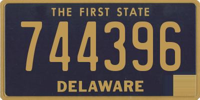 DE license plate 744396