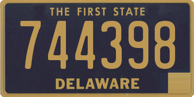 DE license plate 744398