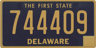 DE license plate 744409