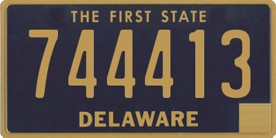 DE license plate 744413