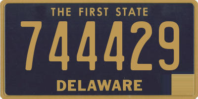 DE license plate 744429