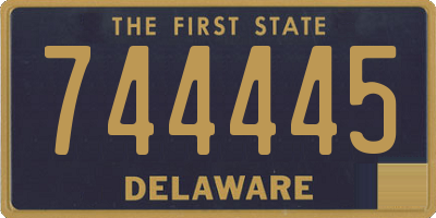 DE license plate 744445