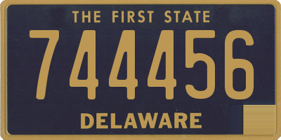 DE license plate 744456