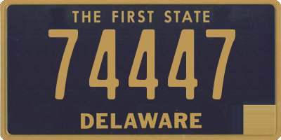 DE license plate 74447