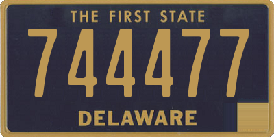 DE license plate 744477
