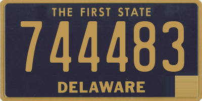 DE license plate 744483