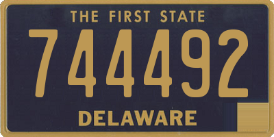 DE license plate 744492