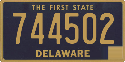 DE license plate 744502