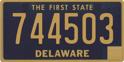 DE license plate 744503