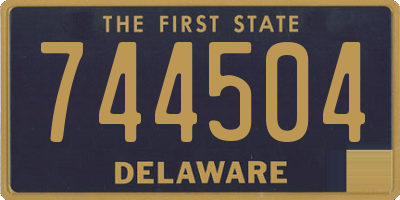 DE license plate 744504