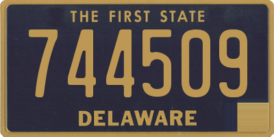 DE license plate 744509