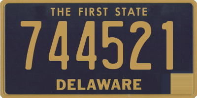 DE license plate 744521
