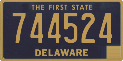 DE license plate 744524
