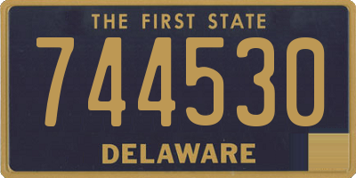DE license plate 744530