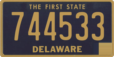 DE license plate 744533