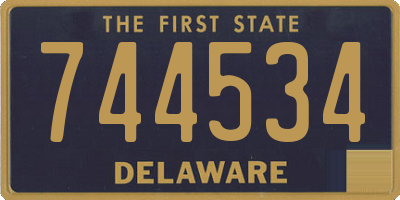 DE license plate 744534