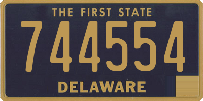 DE license plate 744554