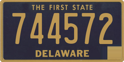 DE license plate 744572
