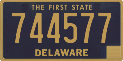 DE license plate 744577