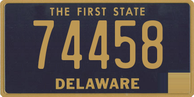 DE license plate 74458