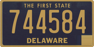 DE license plate 744584