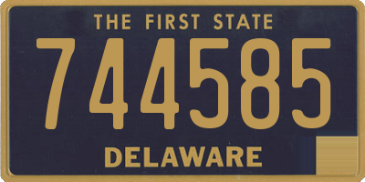 DE license plate 744585