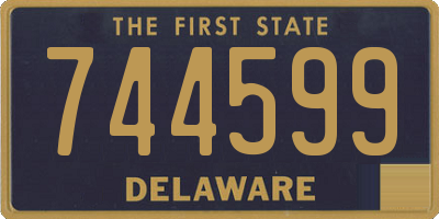 DE license plate 744599