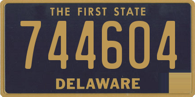 DE license plate 744604