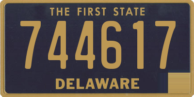 DE license plate 744617